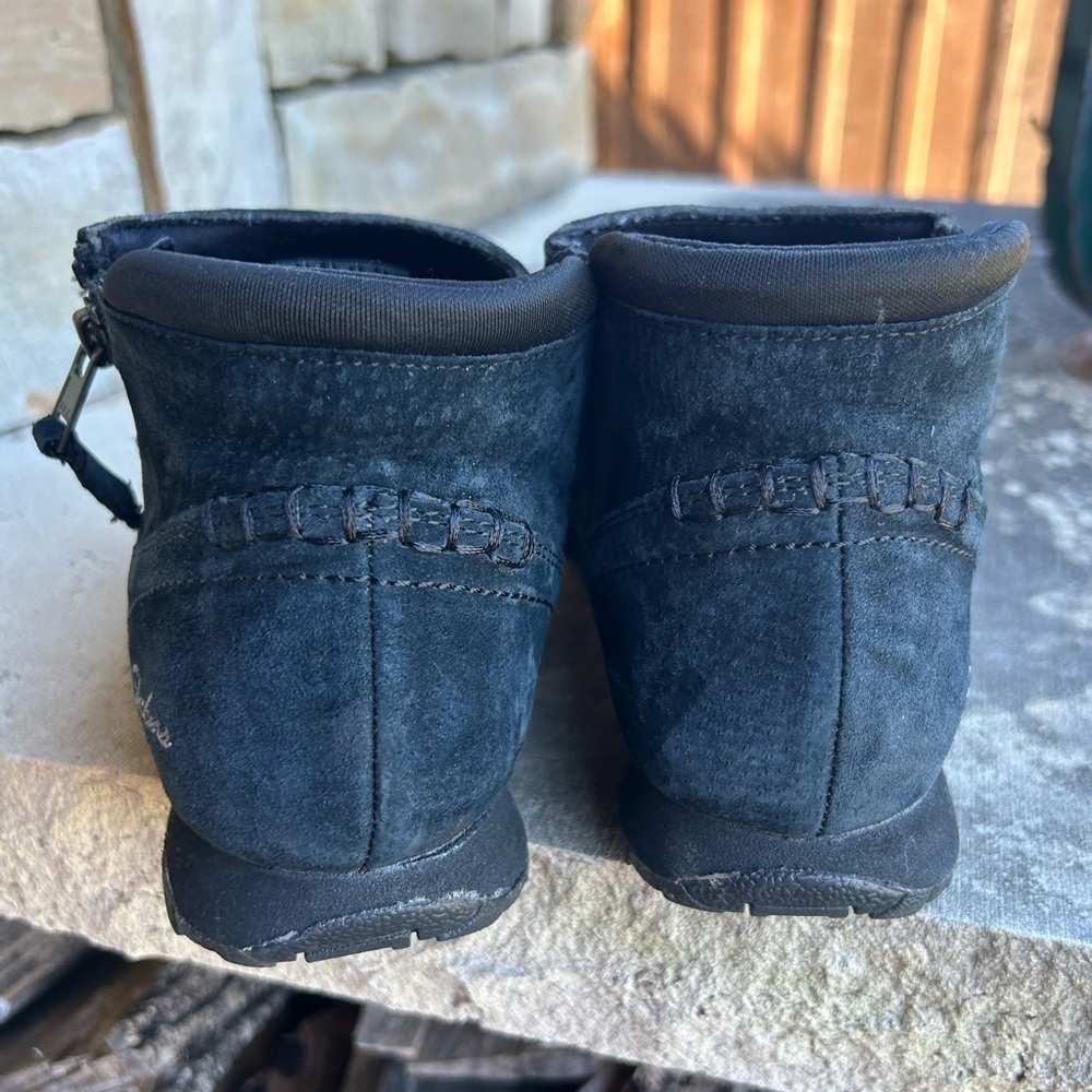 Skechers relaxed fit bikers zappiest black suede ankle boots Sz-8.‎ M - Picture 7 of 12